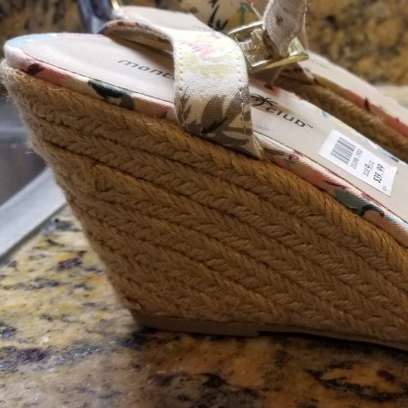 NWT FLORAL PLATFORM ESPERDRILLES SIZE 9.5 - Picture 3 of 9